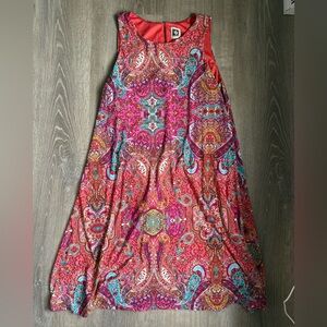 Anne Klein Coral Dress with Patterned Trim